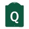 Signmission Designer Series Sign-Sign W/ Letter Q, Green & White Aluminum Sign, 18" x 24", GW-1824-22932 A-DES-GW-1824-22932 - alternate 1